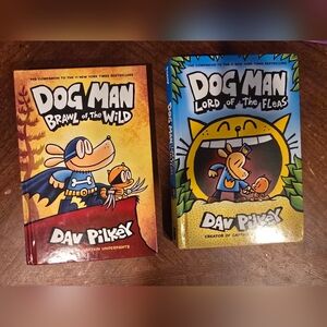 Scholastic Dog Man Books - 2 Hardback Books